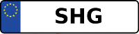 Kennzeichen mit SHG