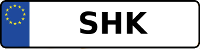 Kennzeichen mit SHK