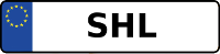 Kennzeichen mit SHL