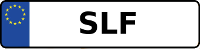 Kennzeichen mit SLF