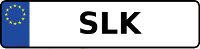 Kennzeichen mit SLK