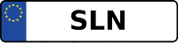 Kennzeichen mit SLN