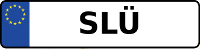Kennzeichen mit SLÜ