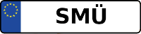 Kennzeichen mit SMÜ
