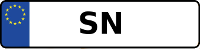 Kennzeichen mit SN