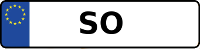Kennzeichen mit SO