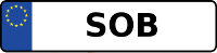 Kennzeichen mit SOB