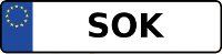 Kennzeichen mit SOK