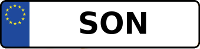 Kennzeichen mit SON