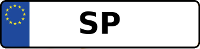 Kennzeichen mit SP