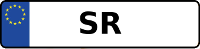Kennzeichen mit SR