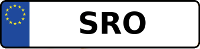 Kennzeichen mit SRO