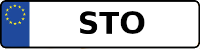 Kennzeichen mit STO