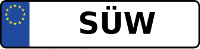 Kennzeichen mit SÜW