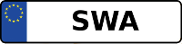 Kennzeichen mit SWA