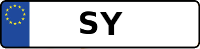 Kennzeichen mit SY