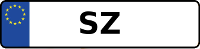 Kennzeichen mit SZ