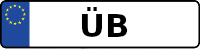 Kennzeichen mit ÜB