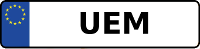 Kennzeichen mit UEM