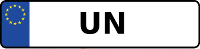 Kennzeichen mit UN