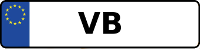 Kennzeichen mit VB