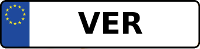 Kennzeichen mit VER