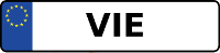 Kennzeichen mit VIE