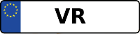 Kennzeichen mit VR