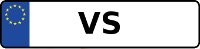 Kennzeichen mit VS