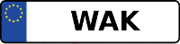 Kennzeichen mit WAK