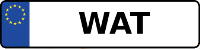 Kennzeichen mit WAT