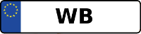 Kennzeichen mit WB