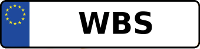 Kennzeichen mit WBS