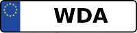Kennzeichen mit WDA