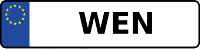 Kennzeichen mit WEN