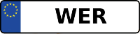 Kennzeichen mit WER