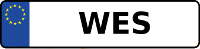 Kennzeichen mit WES