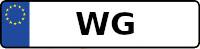 Kennzeichen mit WG