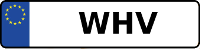 Kennzeichen mit WHV