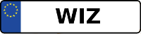 Kennzeichen mit WIZ