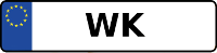 Kennzeichen mit WK