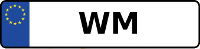 Kennzeichen mit WM