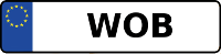 Kennzeichen mit WOB
