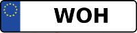 Kennzeichen mit WOH