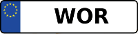 Kennzeichen mit WOR