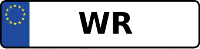 Kennzeichen mit WR