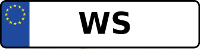 Kennzeichen mit WS
