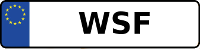 Kennzeichen mit WSF
