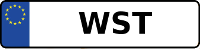 Kennzeichen mit WST