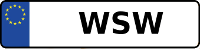Kennzeichen mit WSW